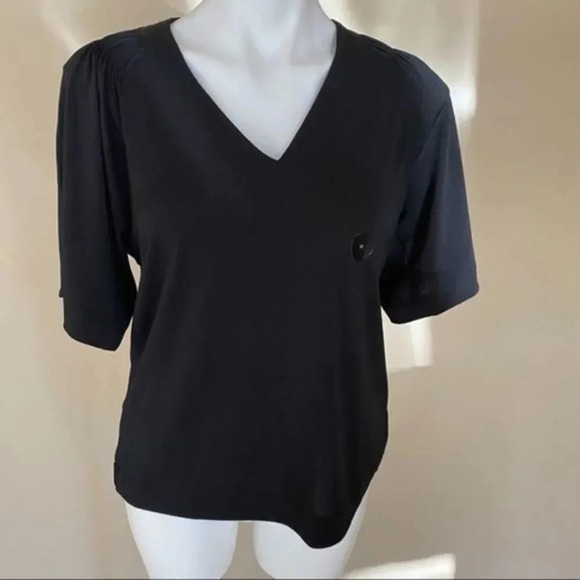 - Banana Republic  factory black v neck blouse - Picture 2 of 6
